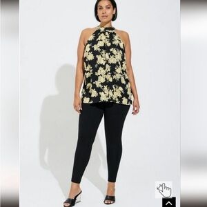 Torrid Clip Chiffon Mock Neck Halter size 1X
